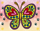 Dibujo Mandala mariposa pintado por chica2000