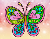 Dibujo Mandala mariposa pintado por IXCC