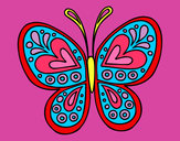 Dibujo Mandala mariposa pintado por virginials