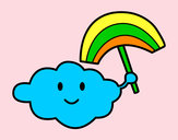 Dibujo Nube con arcoiris pintado por RUBIPASION