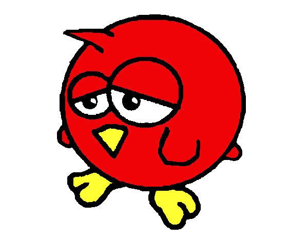 un pajarito parecido a uno de angry birds