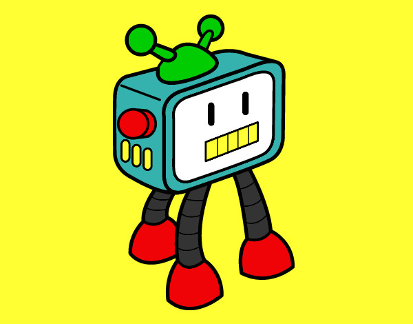 Dibujo Robot televisivo pintado por nachocolo