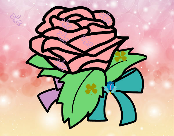 Dibujo Rosa, flor pintado por nataliaTV