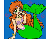 Dibujo Sirena 1 pintado por Atenea015