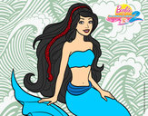 Dibujo Sirena sentada pintado por KARQI