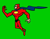 Dibujo Superhéroe poderoso pintado por alberto888