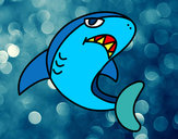 Dibujo Tiburón nadando pintado por KARQI