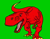 Dibujo Tiranosaurio Rex enfadado pintado por aAlejandro