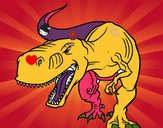 Dibujo Tiranosaurio Rex enfadado pintado por yoko