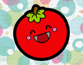 Dibujo Tomate sonriente pintado por IrenePink