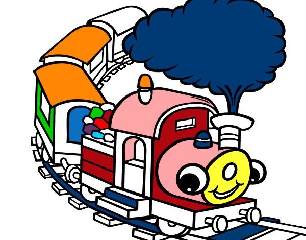Dibujo Tren sonriente pintado por xisquet