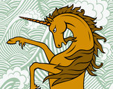 Dibujo Unicornio salvaje pintado por brisapico