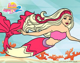 Dibujo Barbie sirena pintado por Jessa 