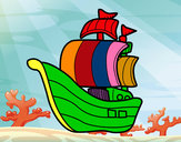 Dibujo Barco de corsarios pintado por Marianm