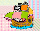 Dibujo Barco pirata pintado por geju