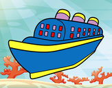Dibujo Barco transatlántico pintado por grifil