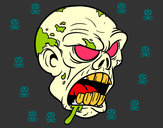 Dibujo Cabeza de zombi pintado por kevinyeliz