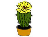 Dibujo Cactus con flor pintado por marilin