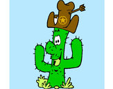 Dibujo Cactus con sombrero pintado por _lindadixi