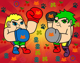 Dibujo Combate de boxeo pintado por GTA_4