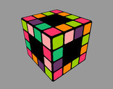 Dibujo Cubo de Rubik pintado por paaaaacita