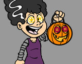 Dibujo Disfraz de Halloween pintado por larah2ogm