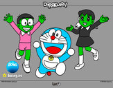 Dibujo Doraemon y amigos pintado por shp7