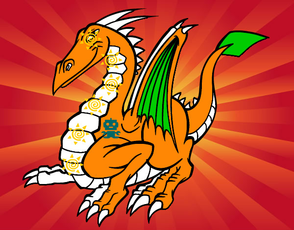 Dibujo Dragón elegante pintado por geroaikasl