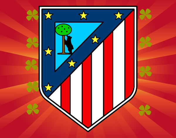 Dibujo Escudo del Club Atlético de Madrid pintado por geroaikasl