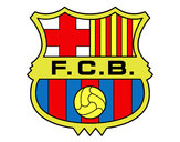 Dibujo Escudo del F.C. Barcelona pintado por aureli
