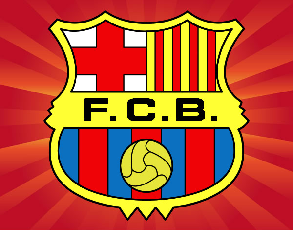Dibujo Escudo del F.C. Barcelona pintado por aureli