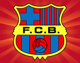 Dibujo Escudo del F.C. Barcelona pintado por dars