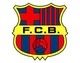 Dibujo Escudo del F.C. Barcelona pintado por tititito