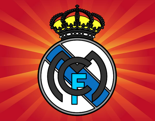 Dibujo Escudo del Real Madrid C.F. pintado por geroaikasl