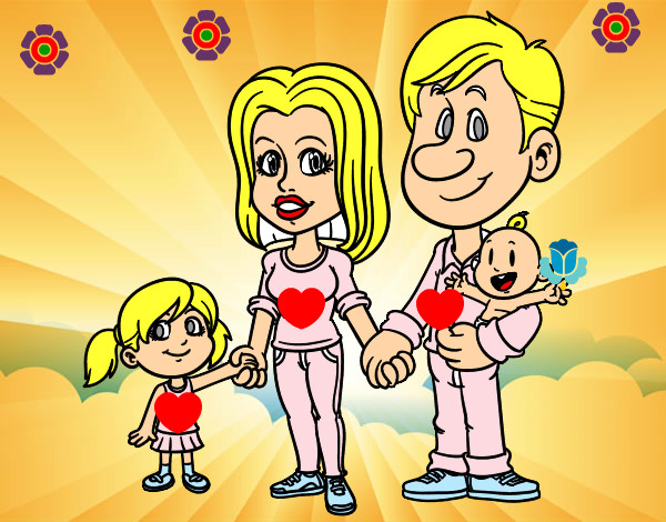 Dibujo Familia feliz pintado por greyci