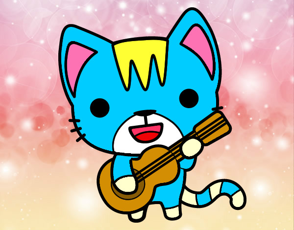 gato guitarrista