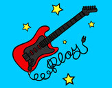 Dibujo Guitarra y estrellas pintado por Carlalml