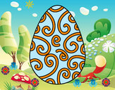 Dibujo Huevo decorado pintado por supersaioa