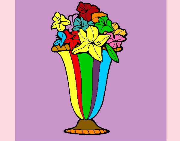 Dibujo Jarrón de flores 2a pintado por marilin