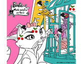Dibujo La gata de Barbie descubre a las hadas pintado por Jessa 