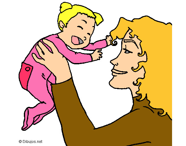 Dibujo Madre con su bebe 1 pintado por vivilinda