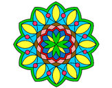 Dibujo Mandala 20 pintado por rosado