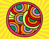 Dibujo Mandala circular pintado por paaaaacita