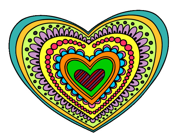 Dibujo Mandala corazón pintado por SUSI52515