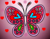 Dibujo Mandala mariposa pintado por geroaikasl