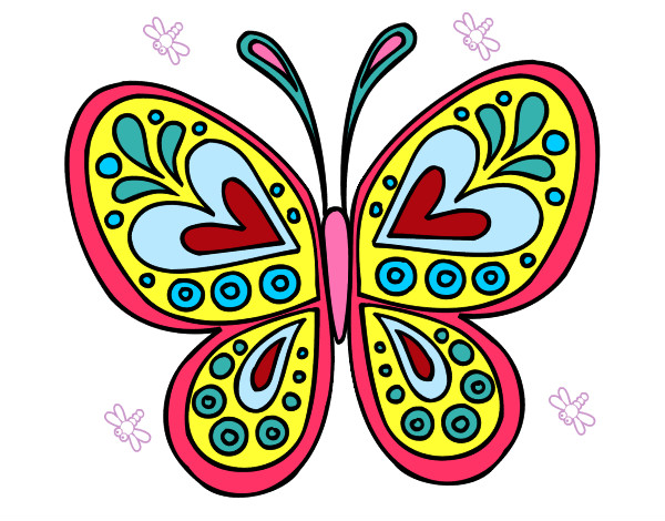 Dibujo Mandala mariposa pintado por greyci