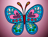 Dibujo Mandala mariposa pintado por vagsm