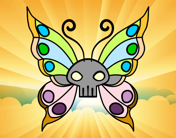 Dibujo Mariposa Emo pintado por claudi13