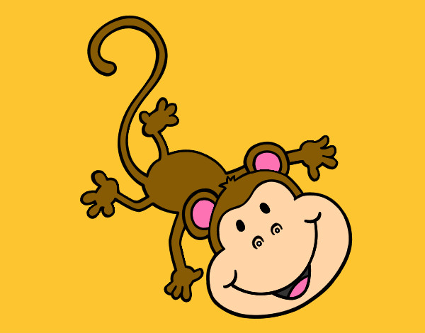 Dibujo Mono gracioso pintado por babycosito
