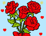 Dibujo Ramo de rosas pintado por angela2301